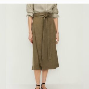 *last day moving sale* Everlane Linen Wrap Skirt size 8